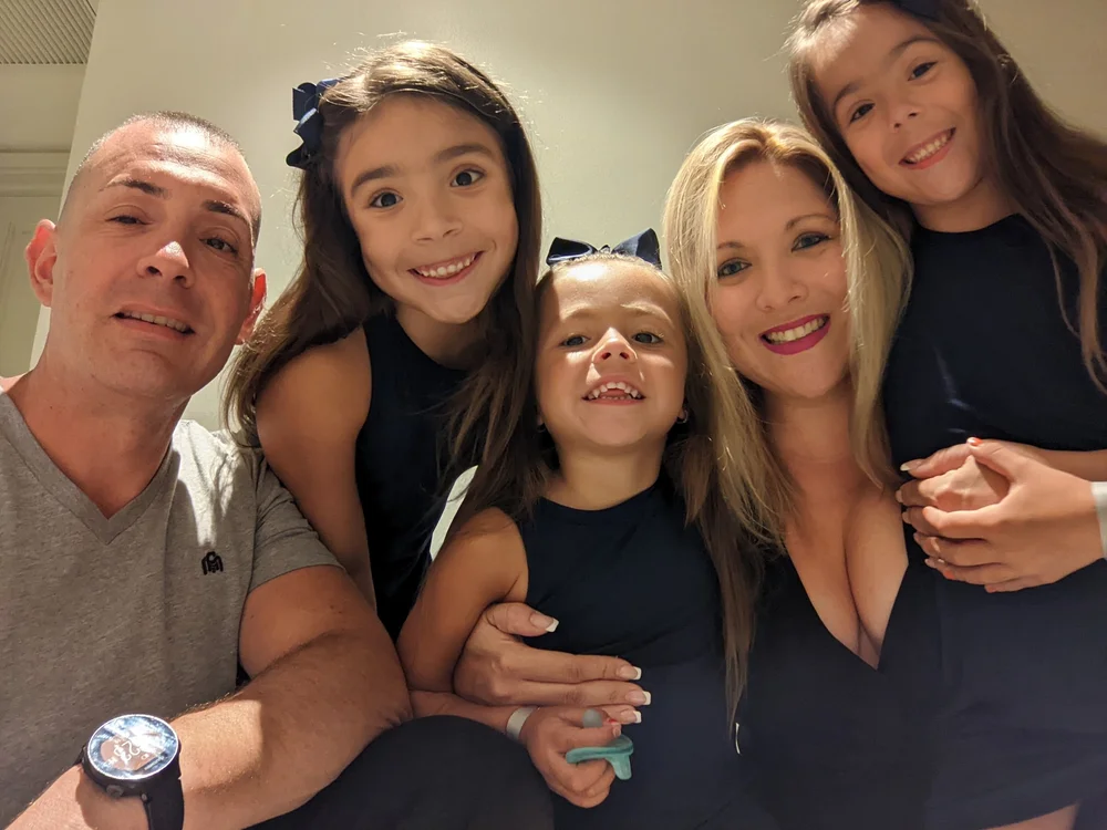 Javier with his family